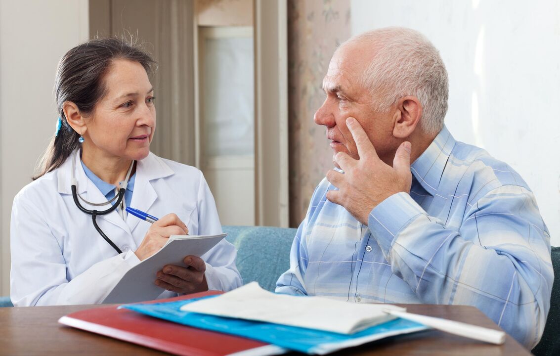 Doctor consultation with prostatitis